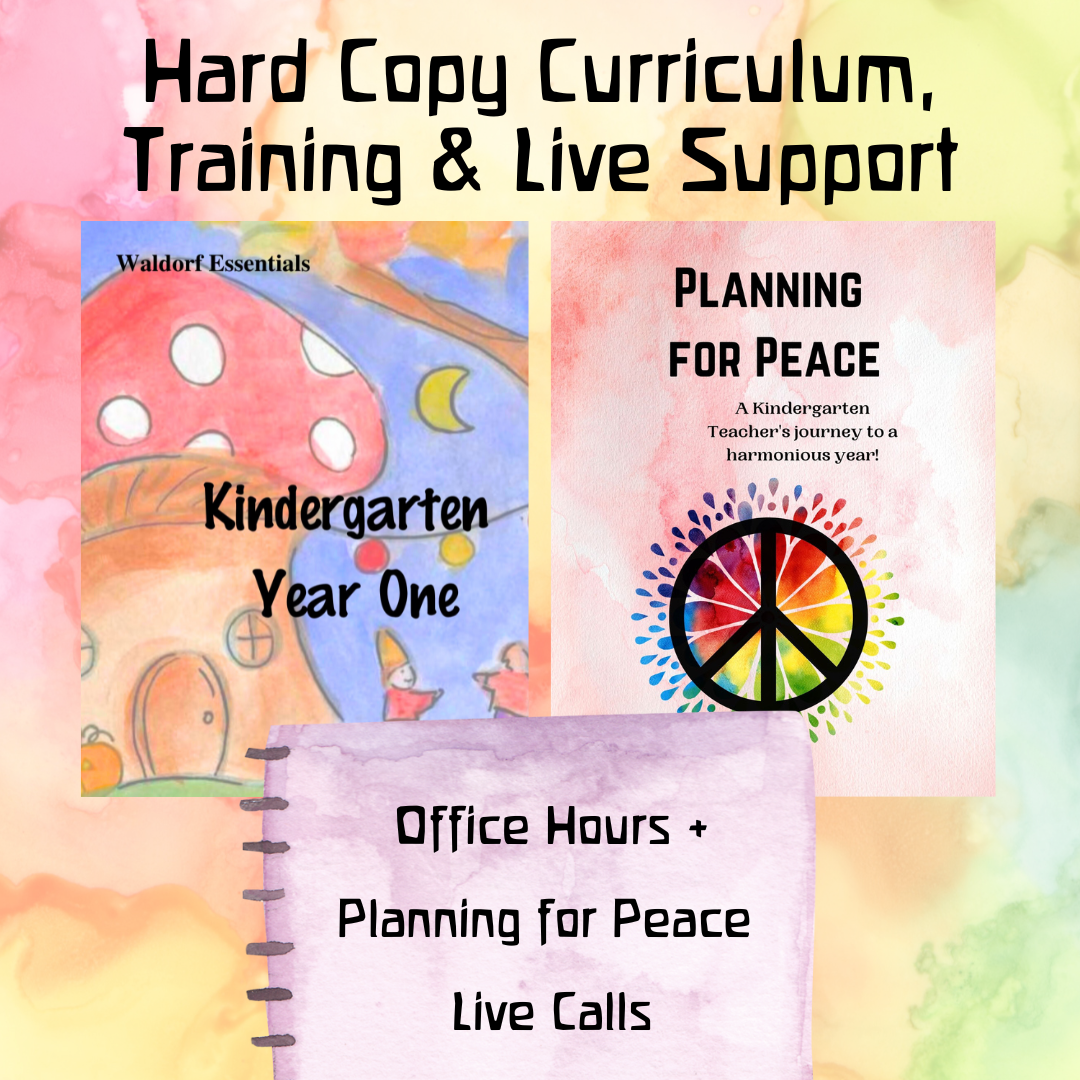 Waldorf Essentials Kindergarten 1 Hard Copy Curriculum, Training & Live Support