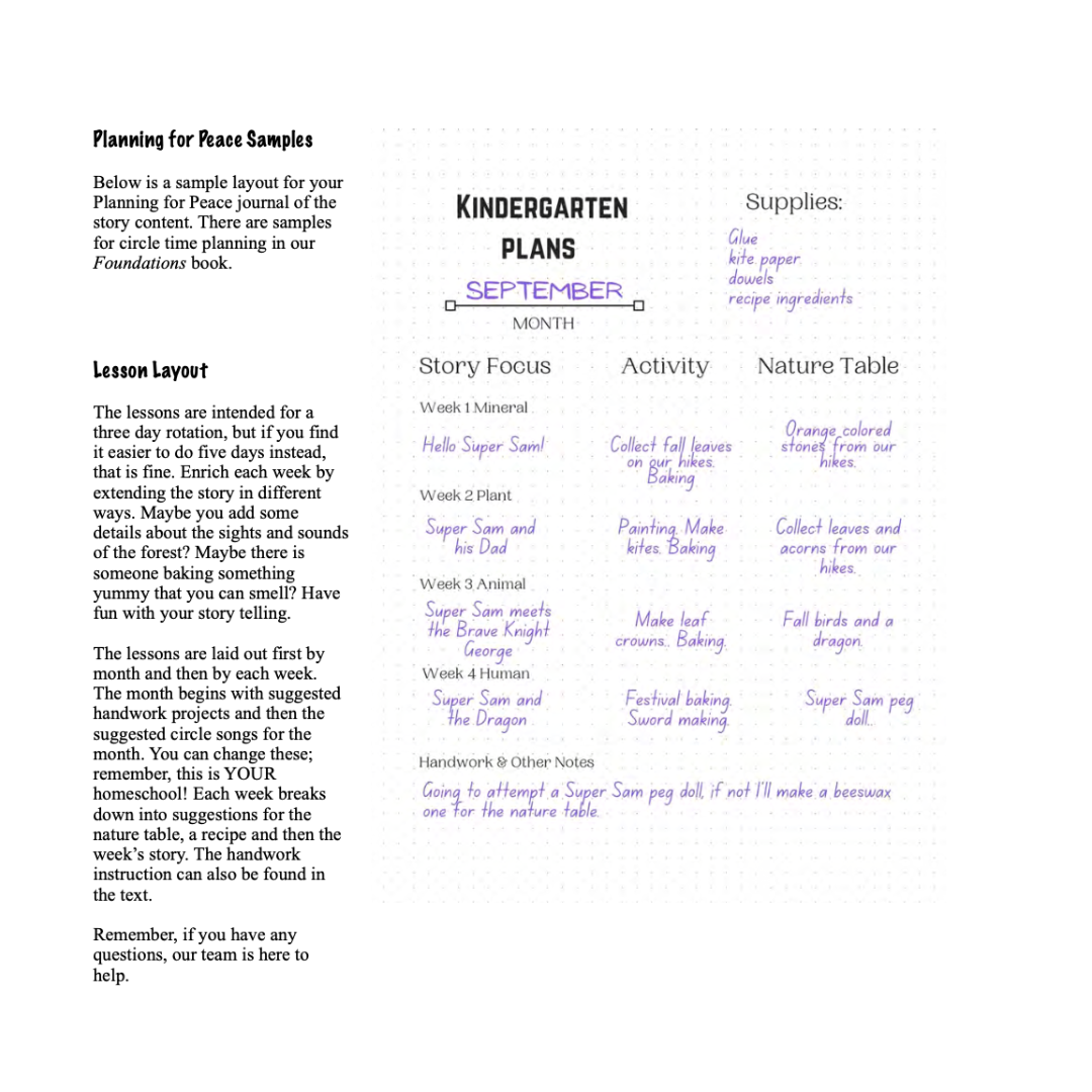 Waldorf Essentials Kindergarten 2 Hard Copy Curriculum, Training & Live Support